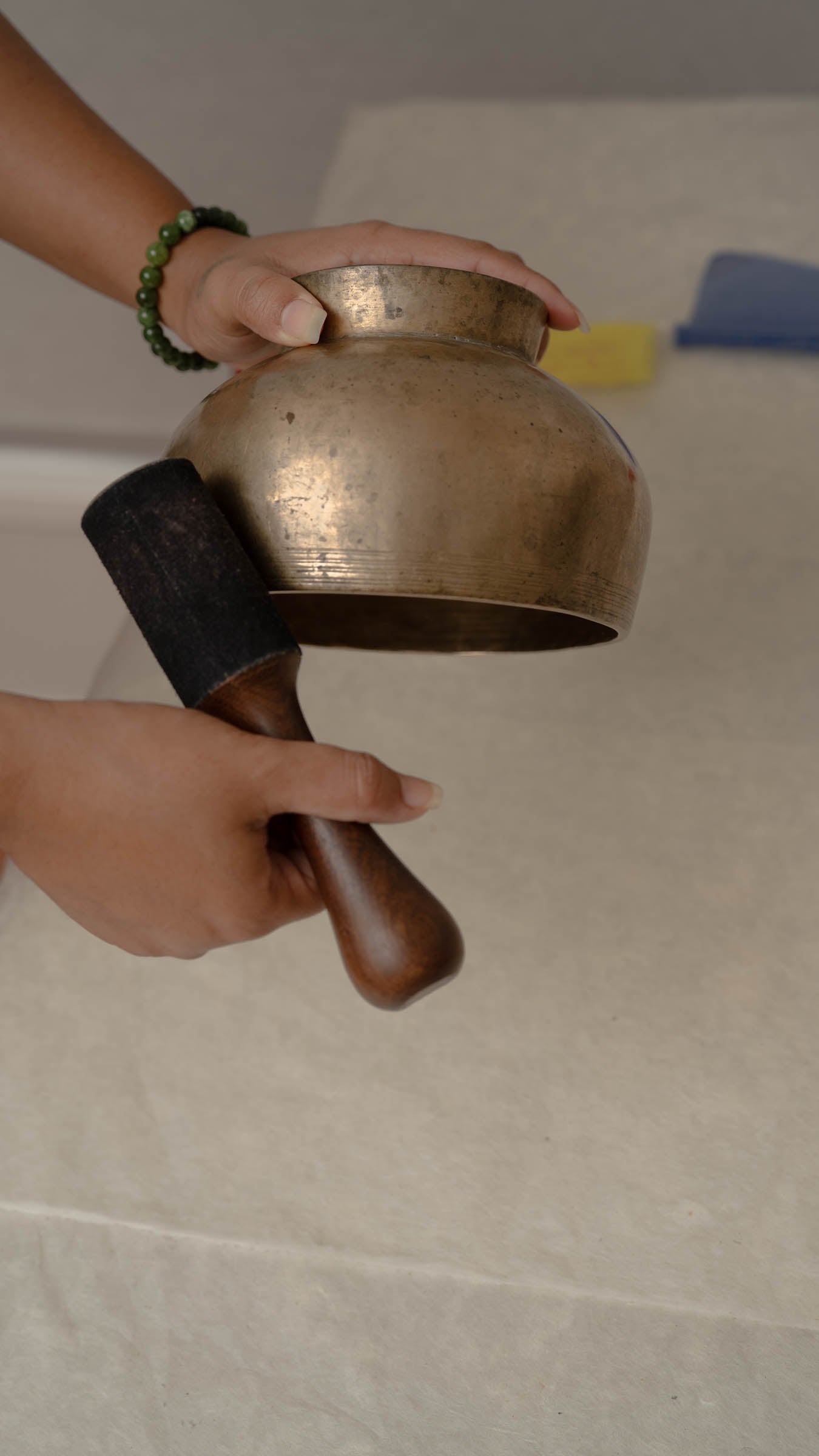 Naga singing bowl handcrafted in Nepal