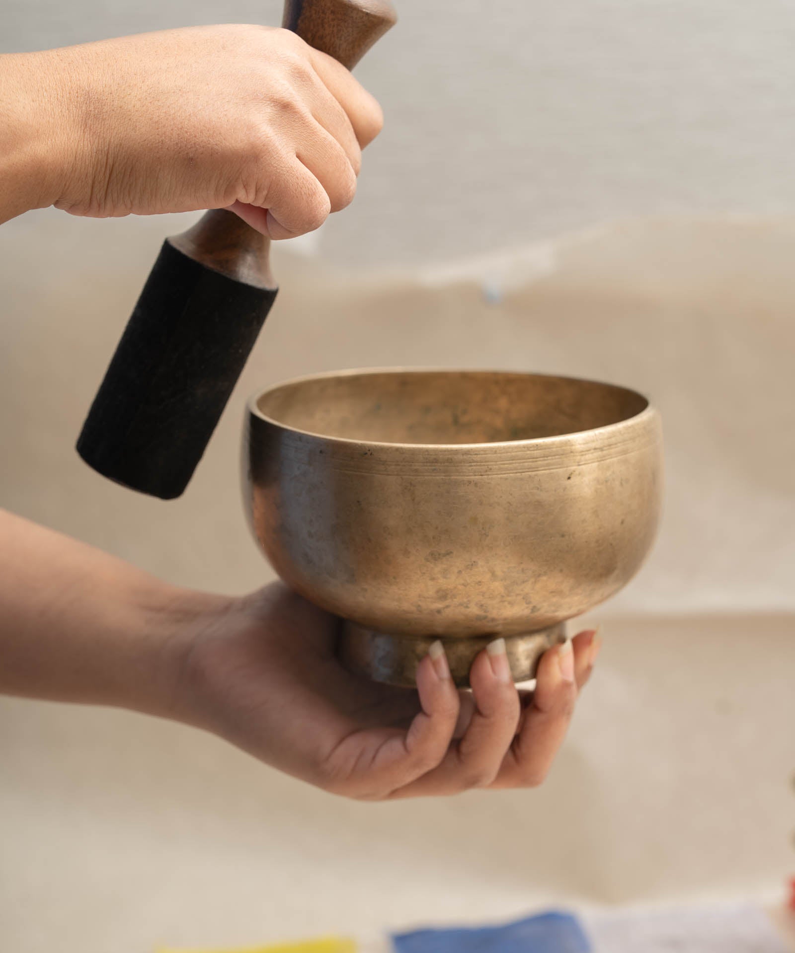 Antique-Style Naga Singing Bowl - Handcrafted Tibetan Bowl