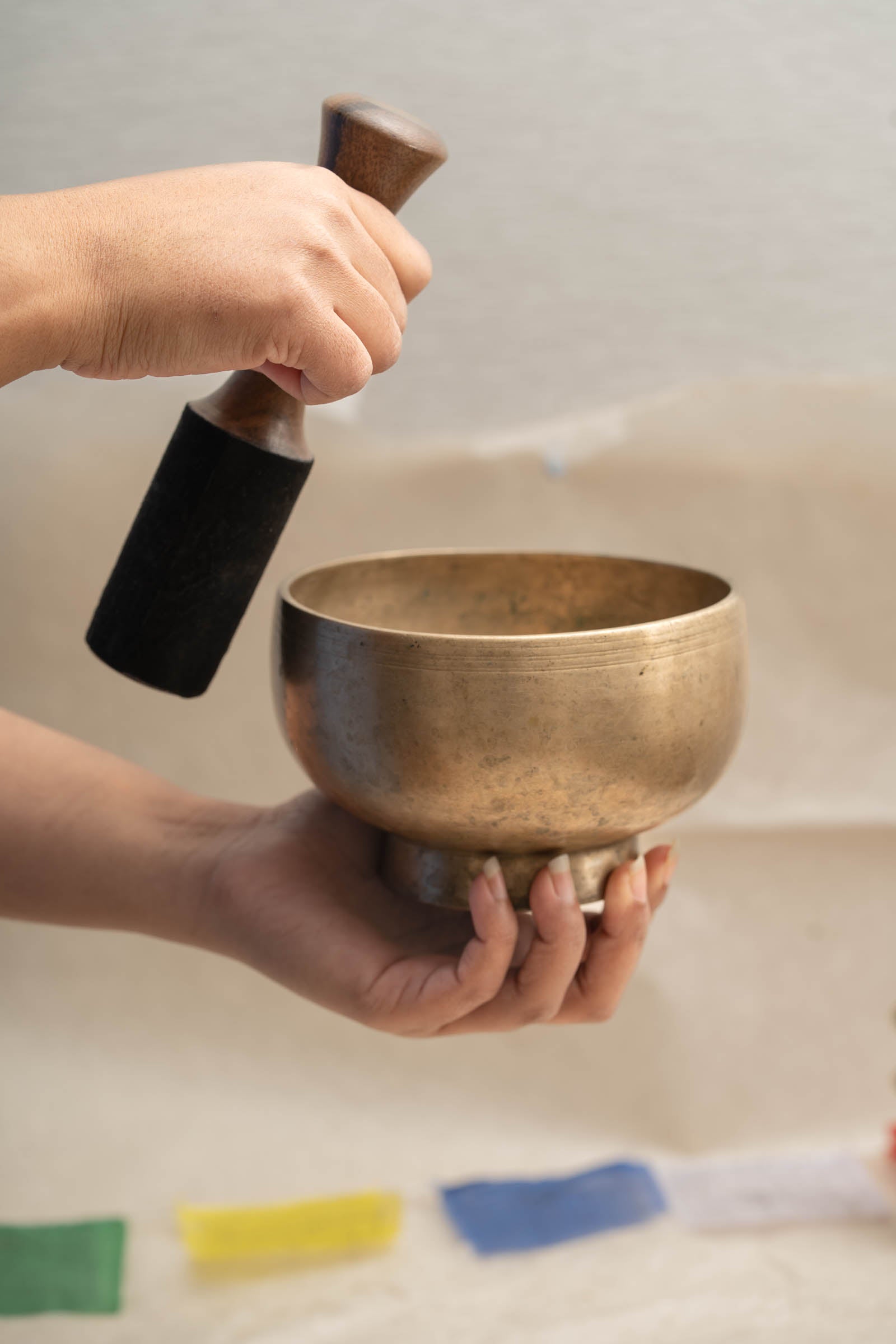 Antique-Style Naga Singing Bowl - Handcrafted Tibetan Bowl