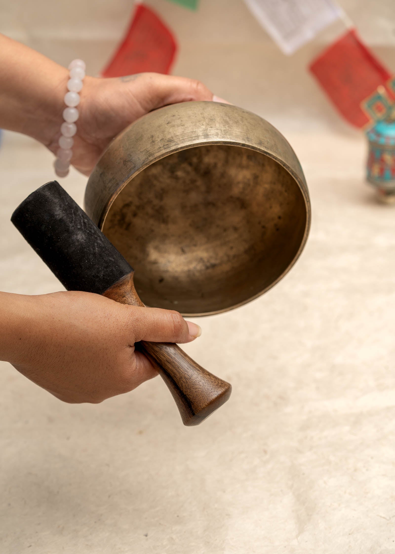Naga Singing Bowl (D4 Tone) - Antique Tibetan Bowl
