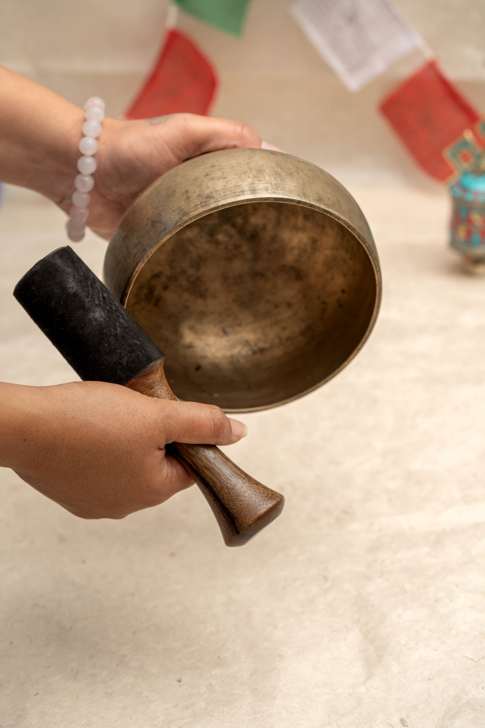 Naga Singing Bowl (D4 Tone) - Antique Tibetan Bowl