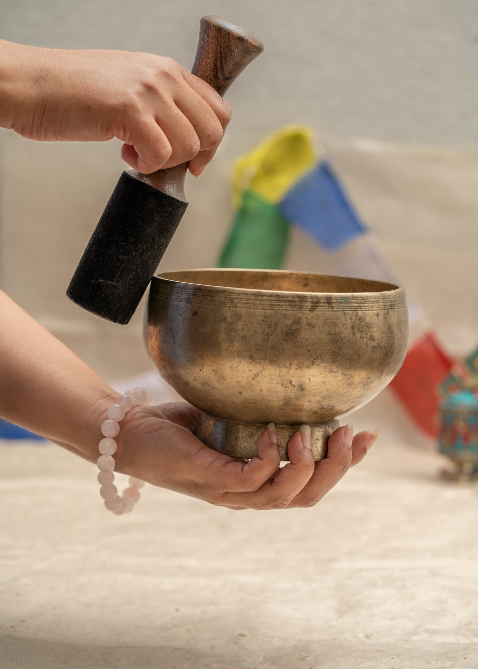 Naga Singing Bowl (D4 Tone) - Antique Tibetan Bowl