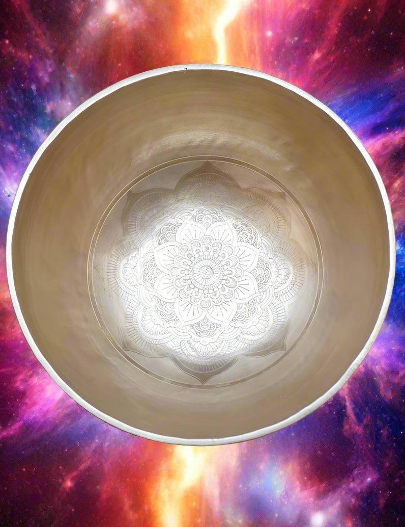 Flower Mandala Engraved Singing Bowl