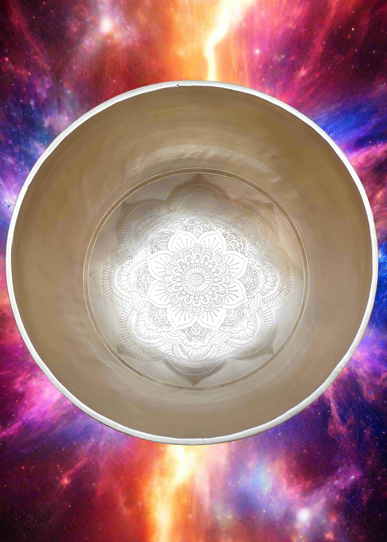 Flower Mandala Engraved Singing Bowl