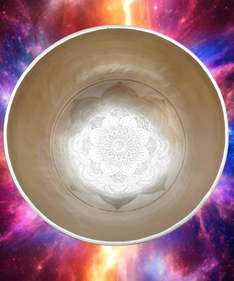 Flower Mandala Engraved Singing Bowl
