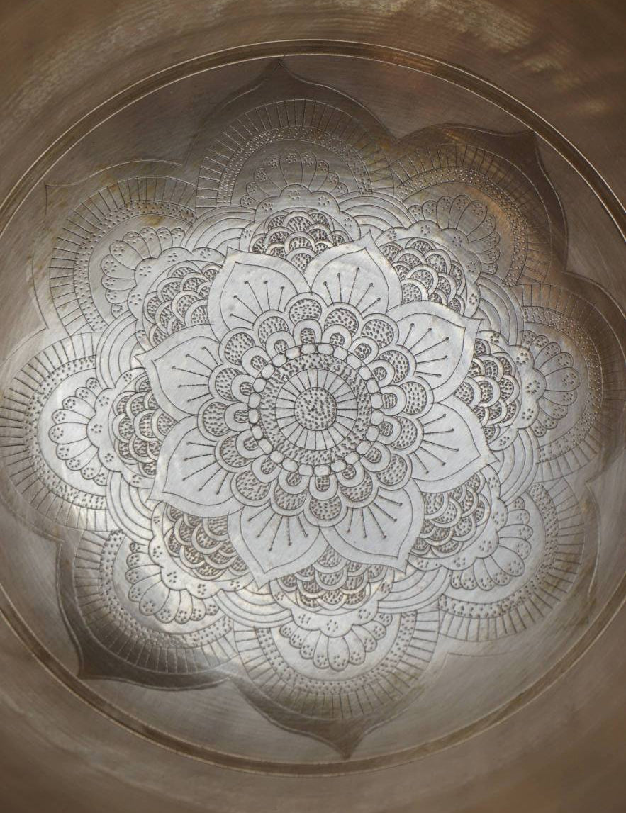 Flower Mandala Engraved Singing Bowl
