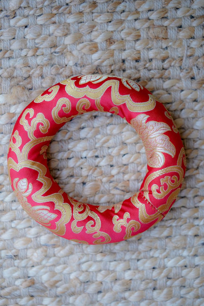 Ring Silk Cushion - Singing Bowl Companion