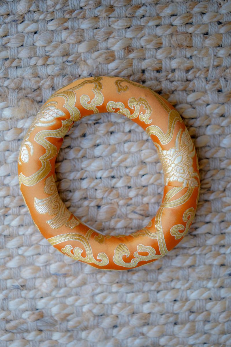 Ring Silk Cushion - Singing Bowl Companion