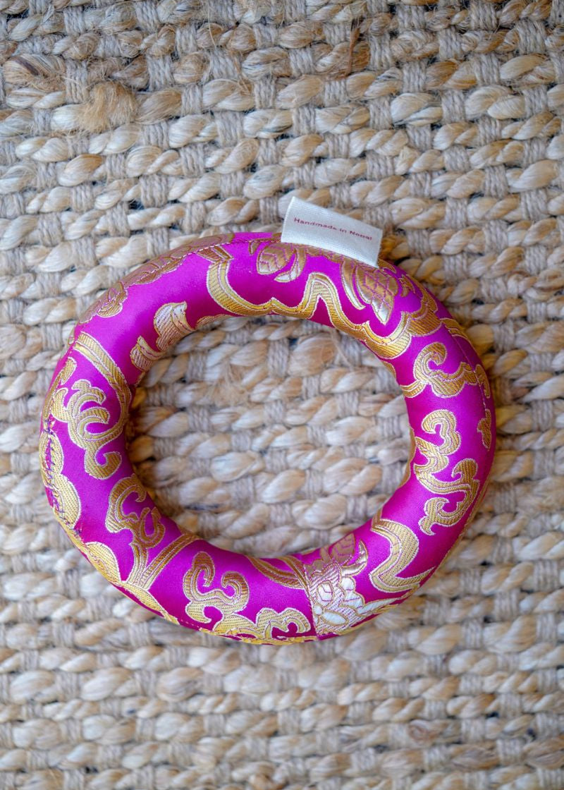 Ring Silk Cushion - Singing Bowl Companion