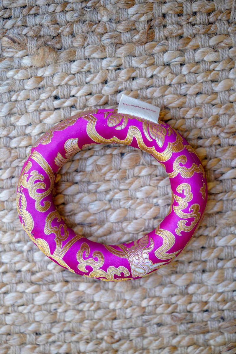 Ring Silk Cushion - Singing Bowl Companion