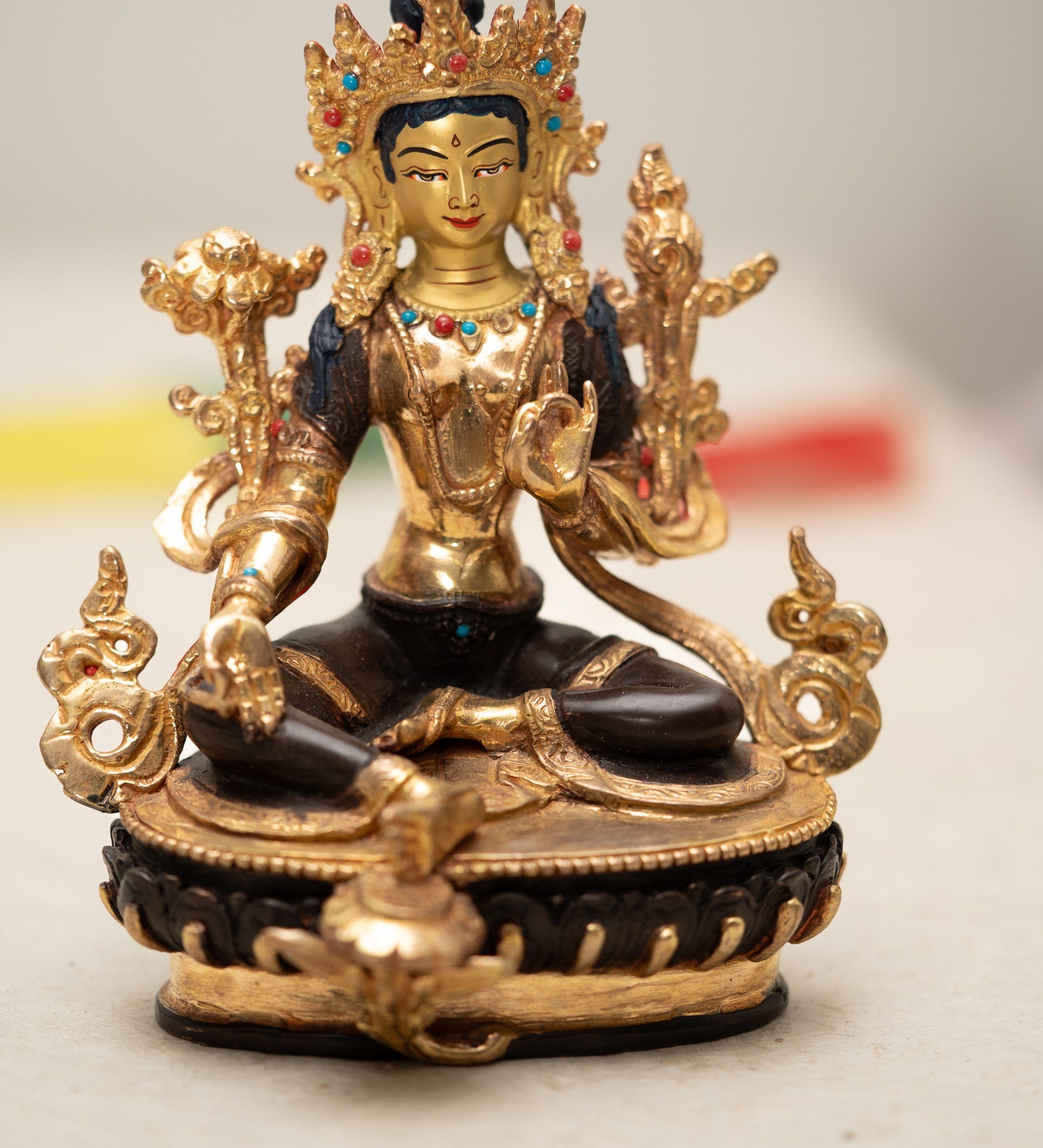 Green Tara Statue - Handcrafted  Tibetan Statue