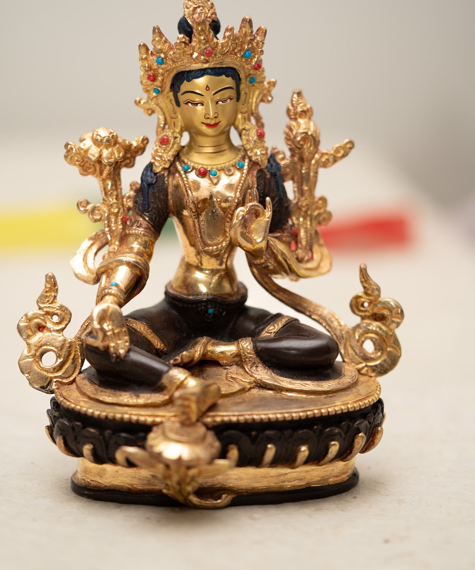 Green Tara Statue - Handcrafted  Tibetan Statue