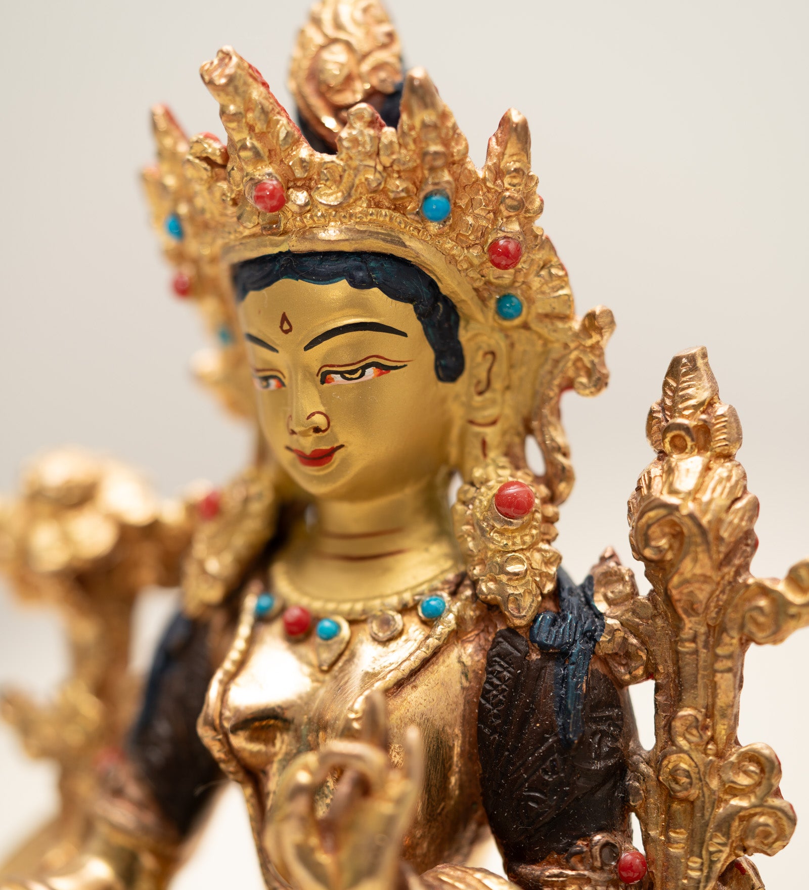 Green Tara Statue - Handcrafted  Tibetan Statue