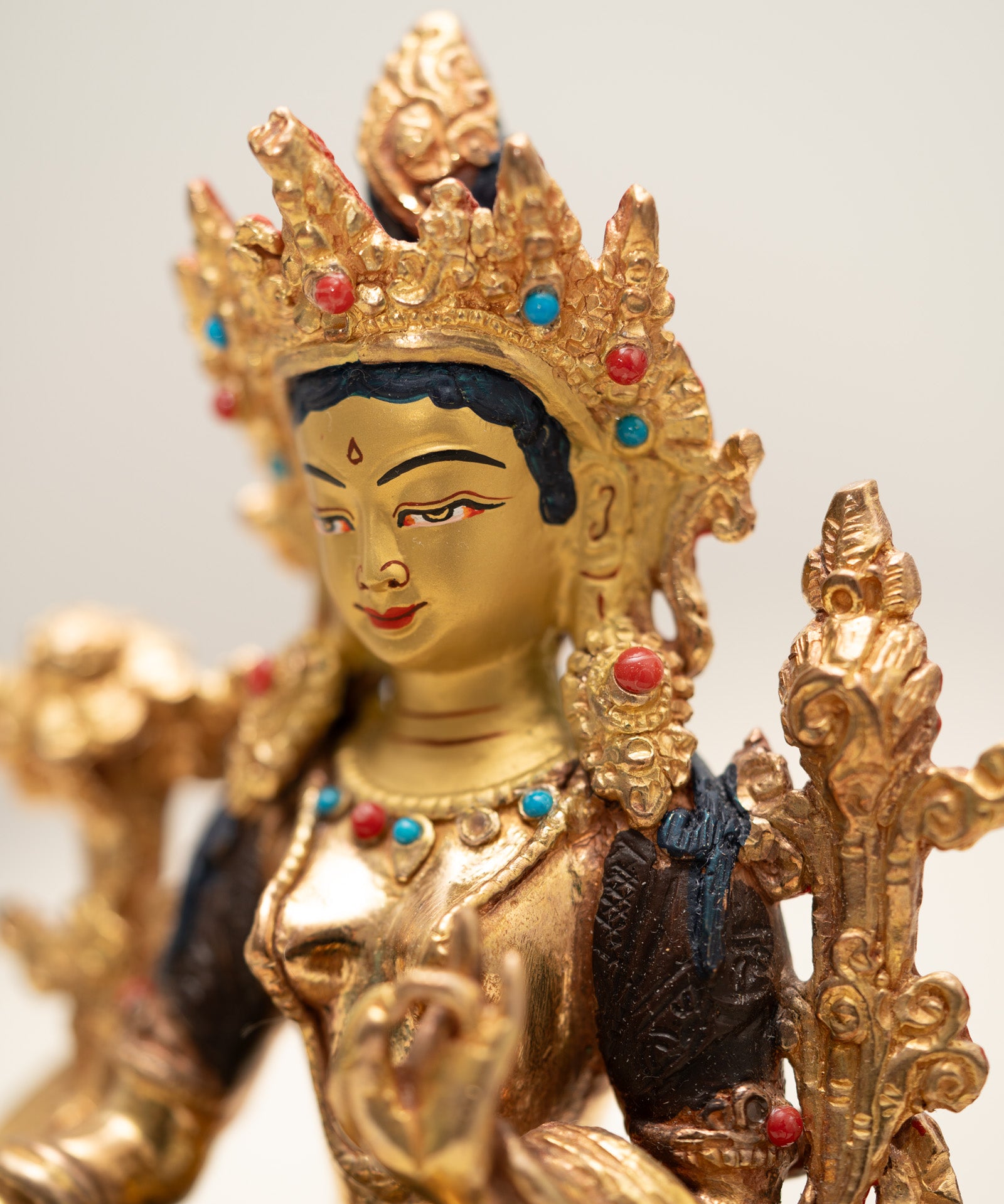 Green Tara Statue - Handcrafted  Tibetan Statue