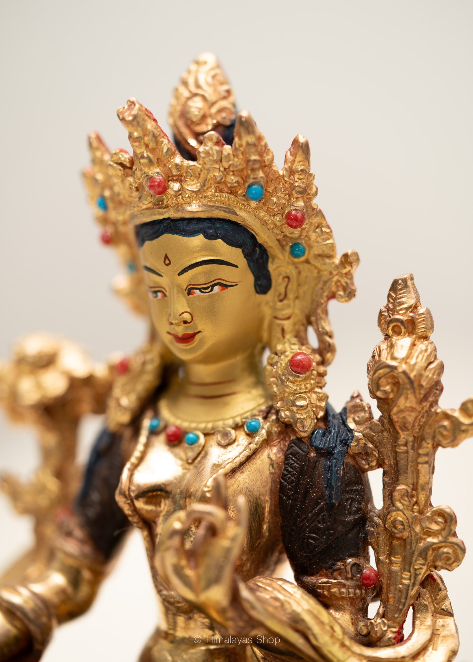 Green Tara Statue - Handcrafted  Tibetan Statue