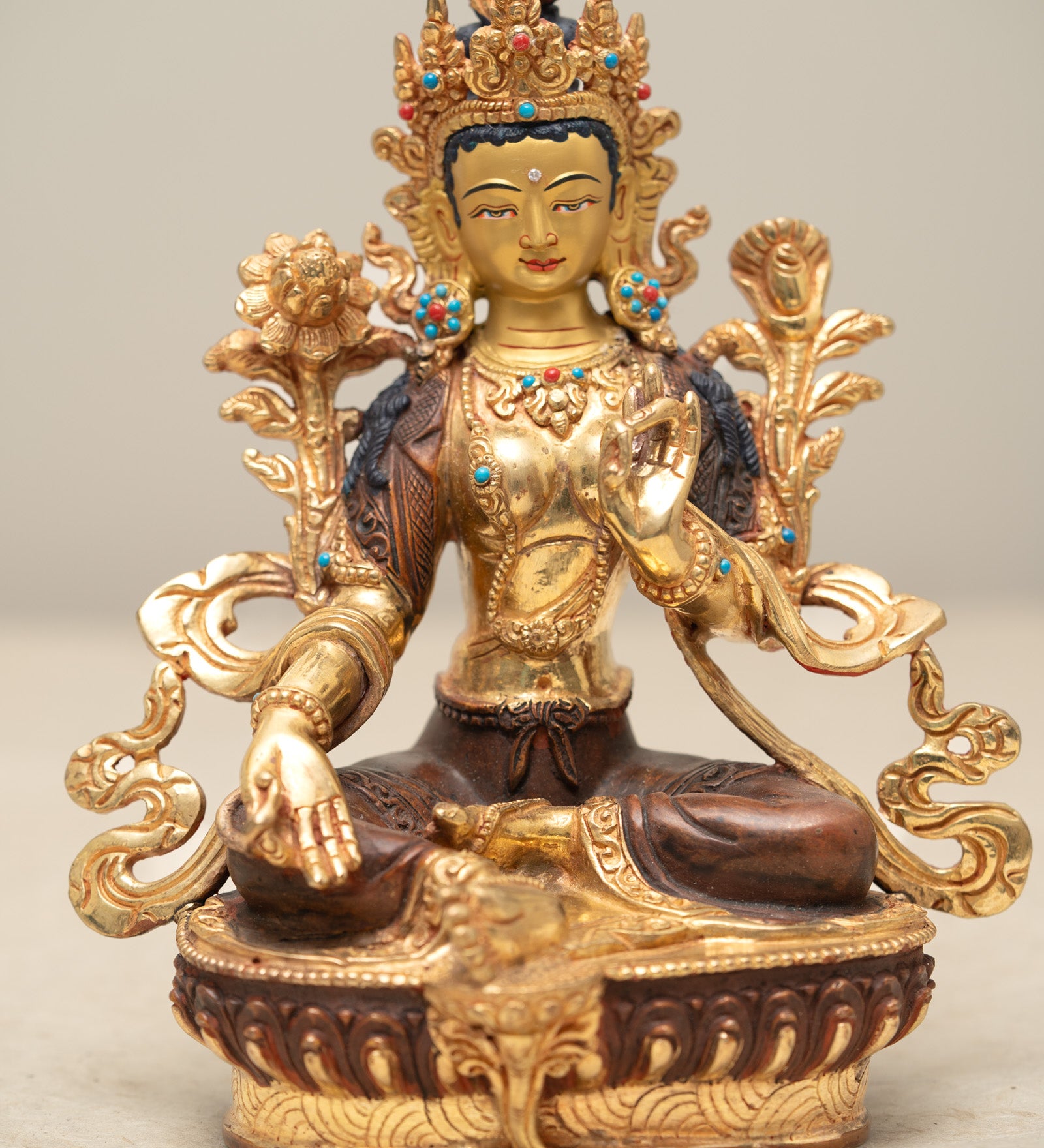 Green Tara Statue for prayer statue