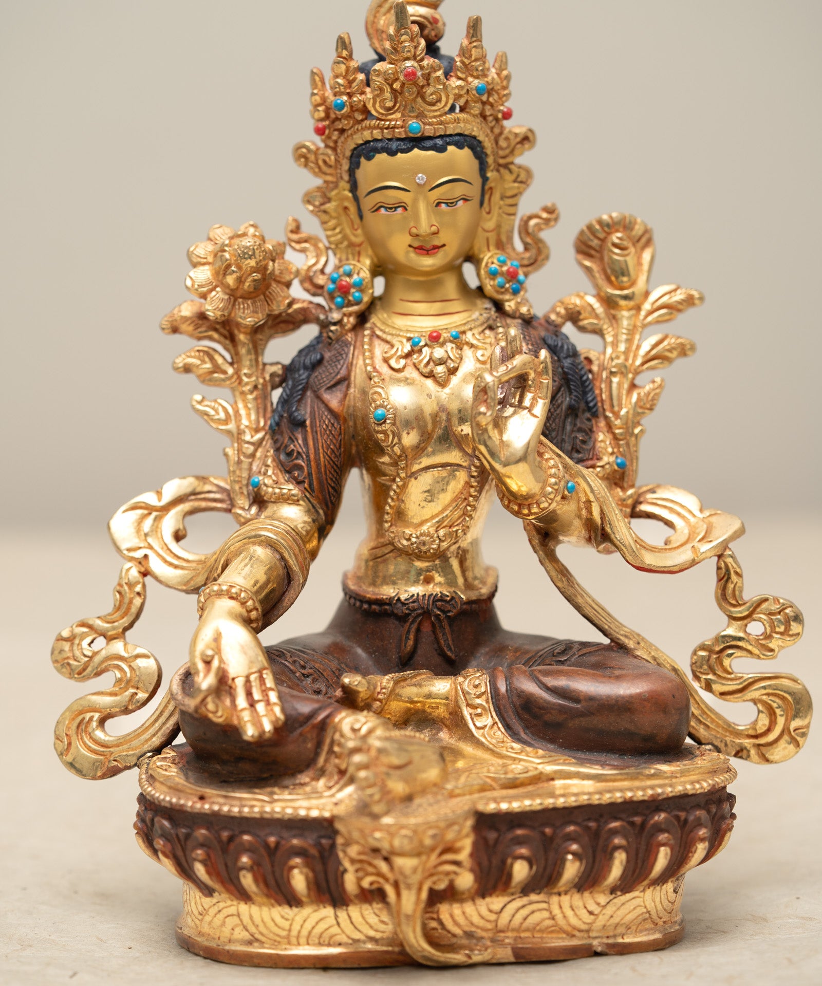 Green Tara Statue for prayer statue