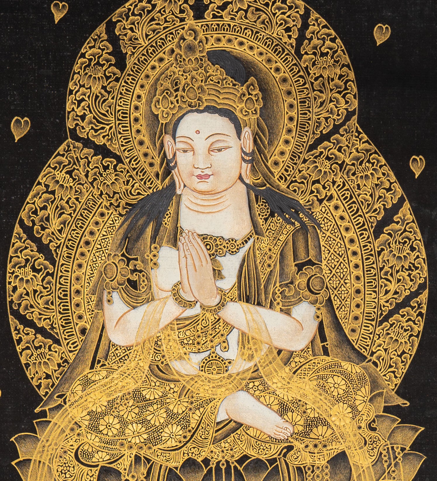 Japanese Buddha - Handpainted Art