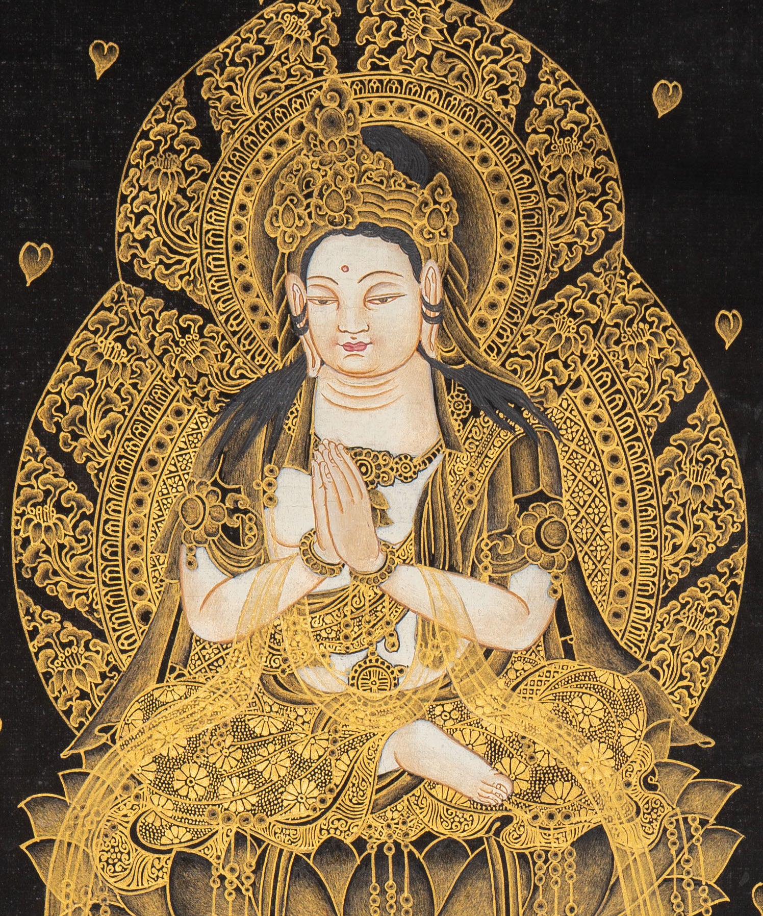 Japanese Buddha - Handpainted Art
