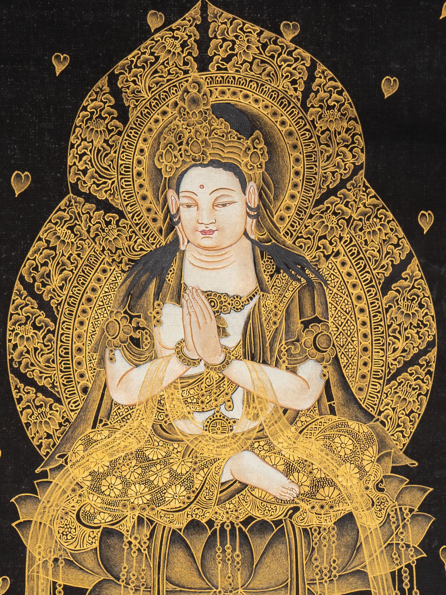 Japanese Buddha - Handpainted Art