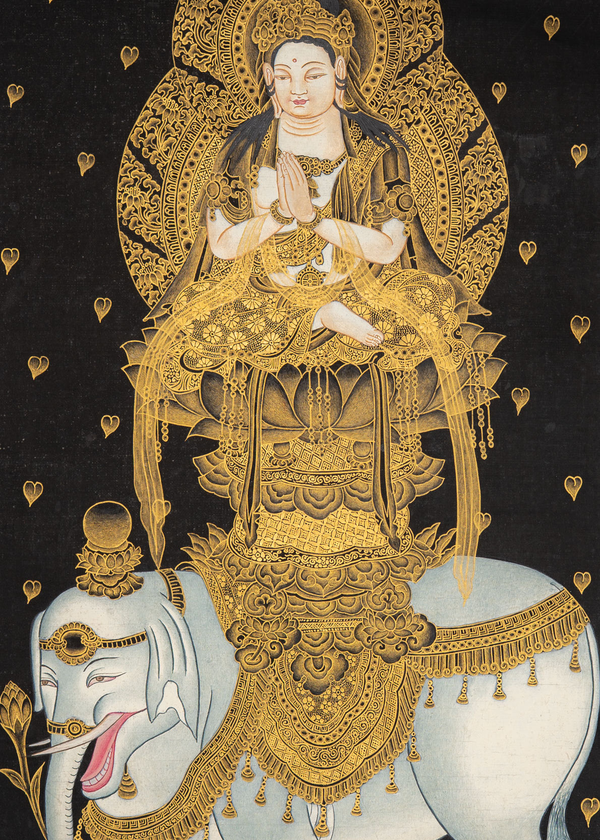 Japanese Buddha - Handpainted Art