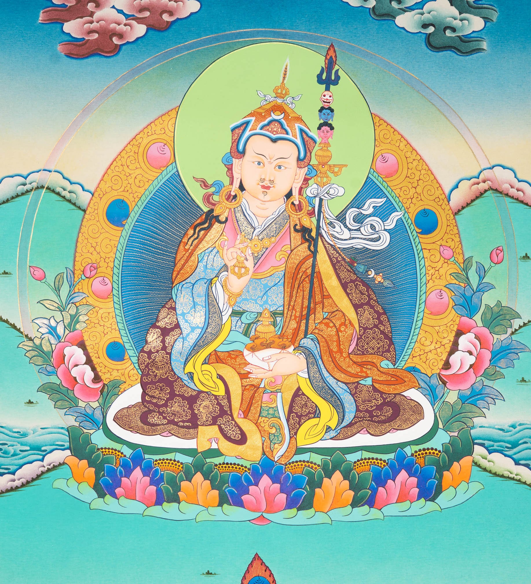Guru Rinpoche Thangka - Tibetan Painting