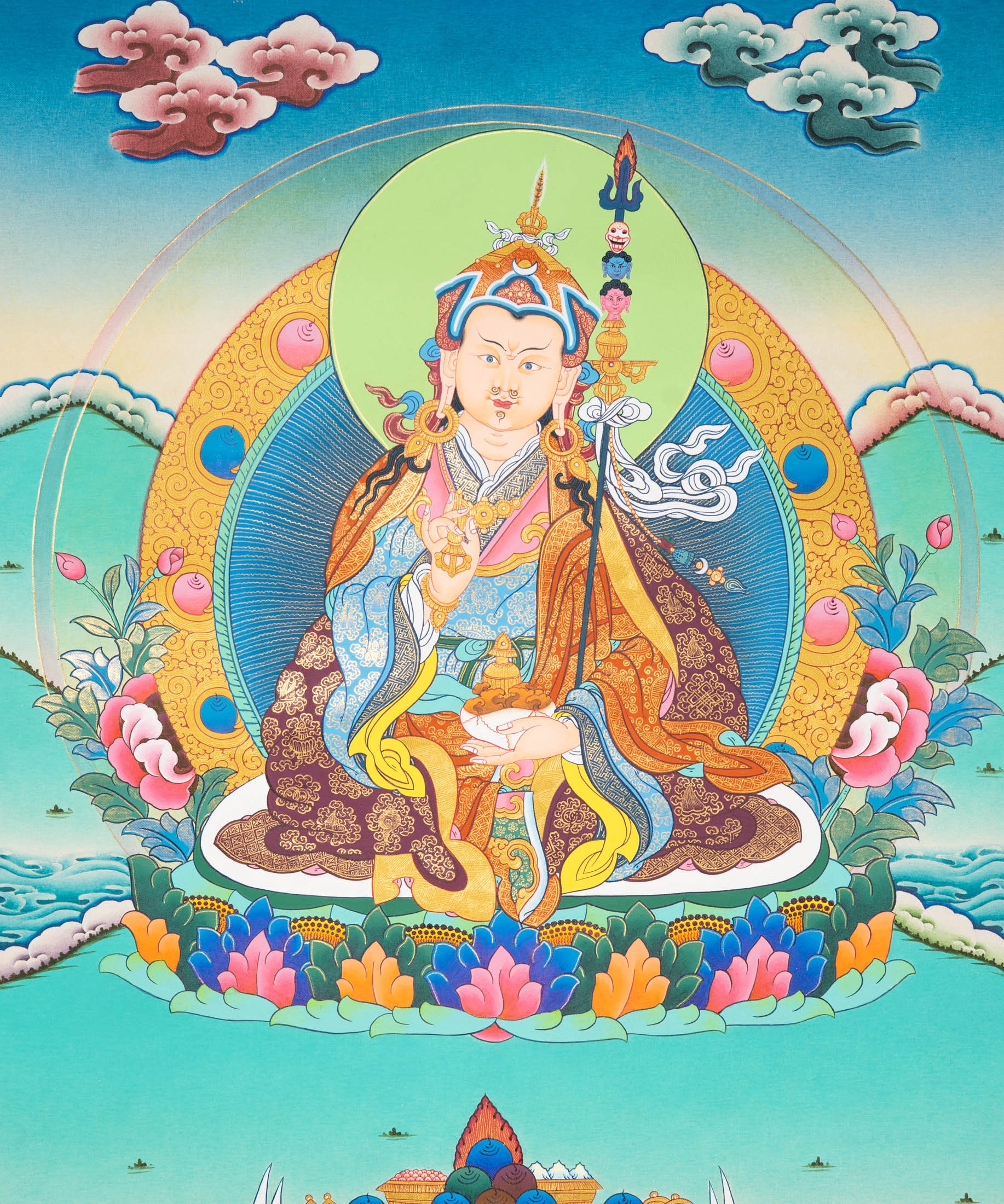 Guru Rinpoche Thangka - Tibetan Painting
