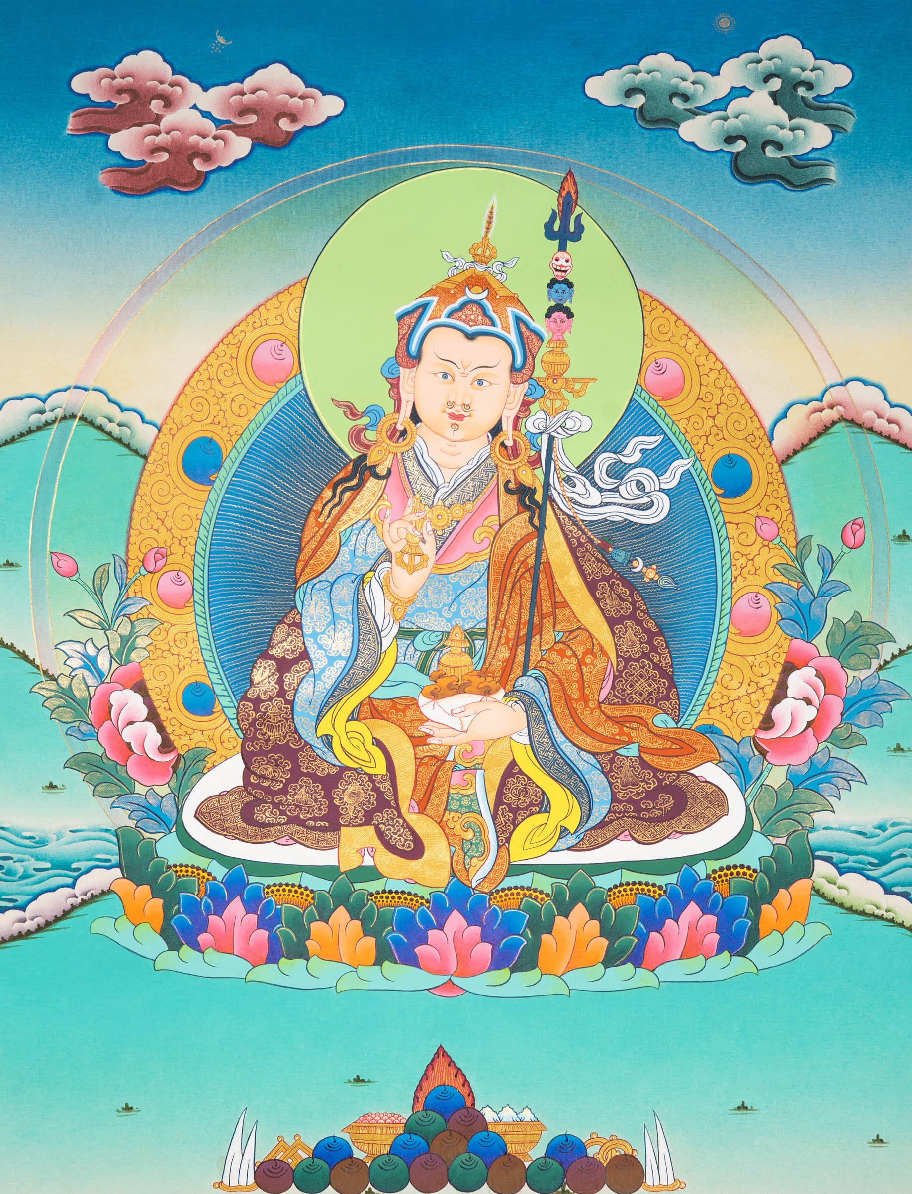 Guru Rinpoche Thangka - Tibetan Painting