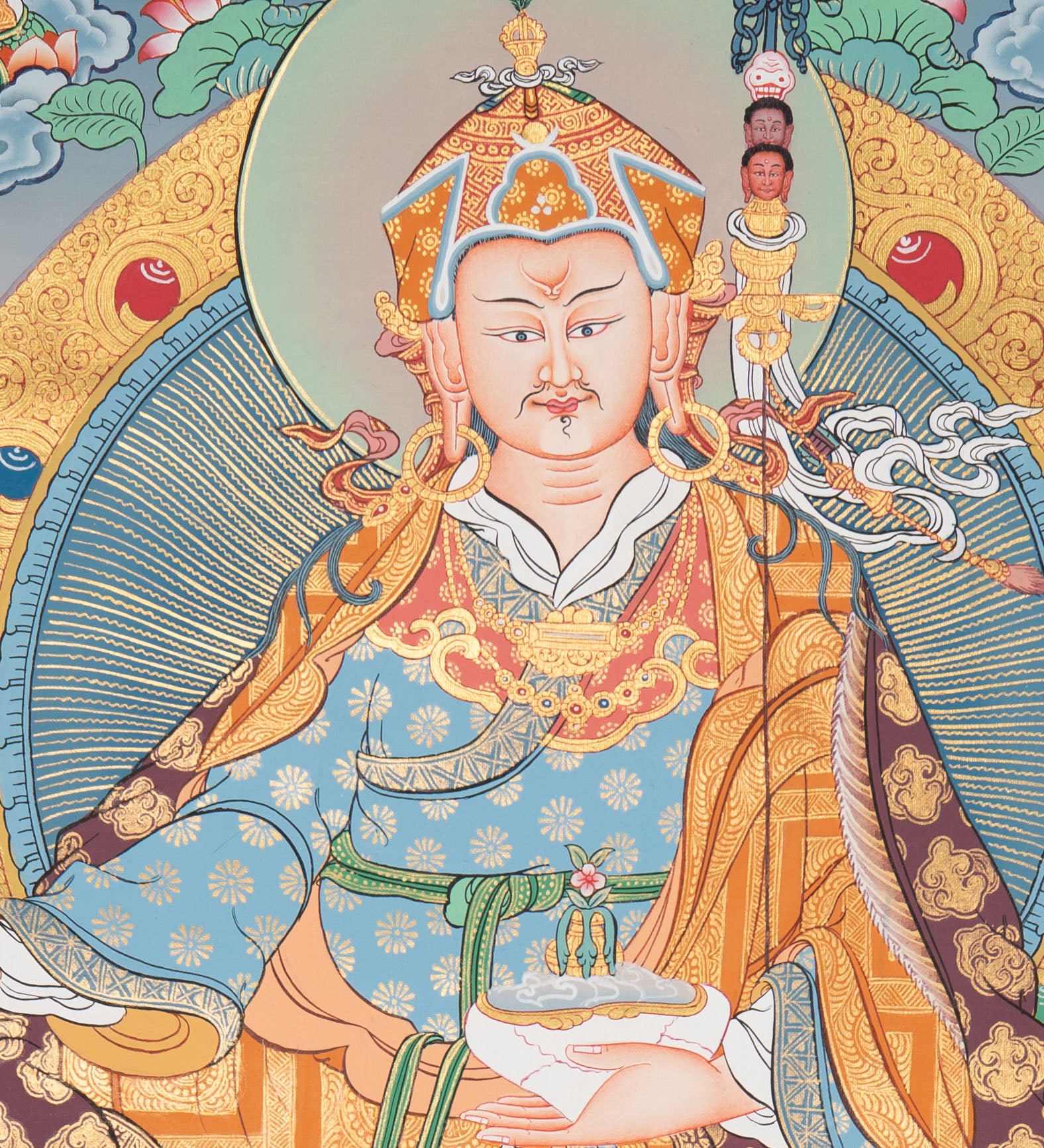 Guru Rinpoche Thangka - Handpainted Art