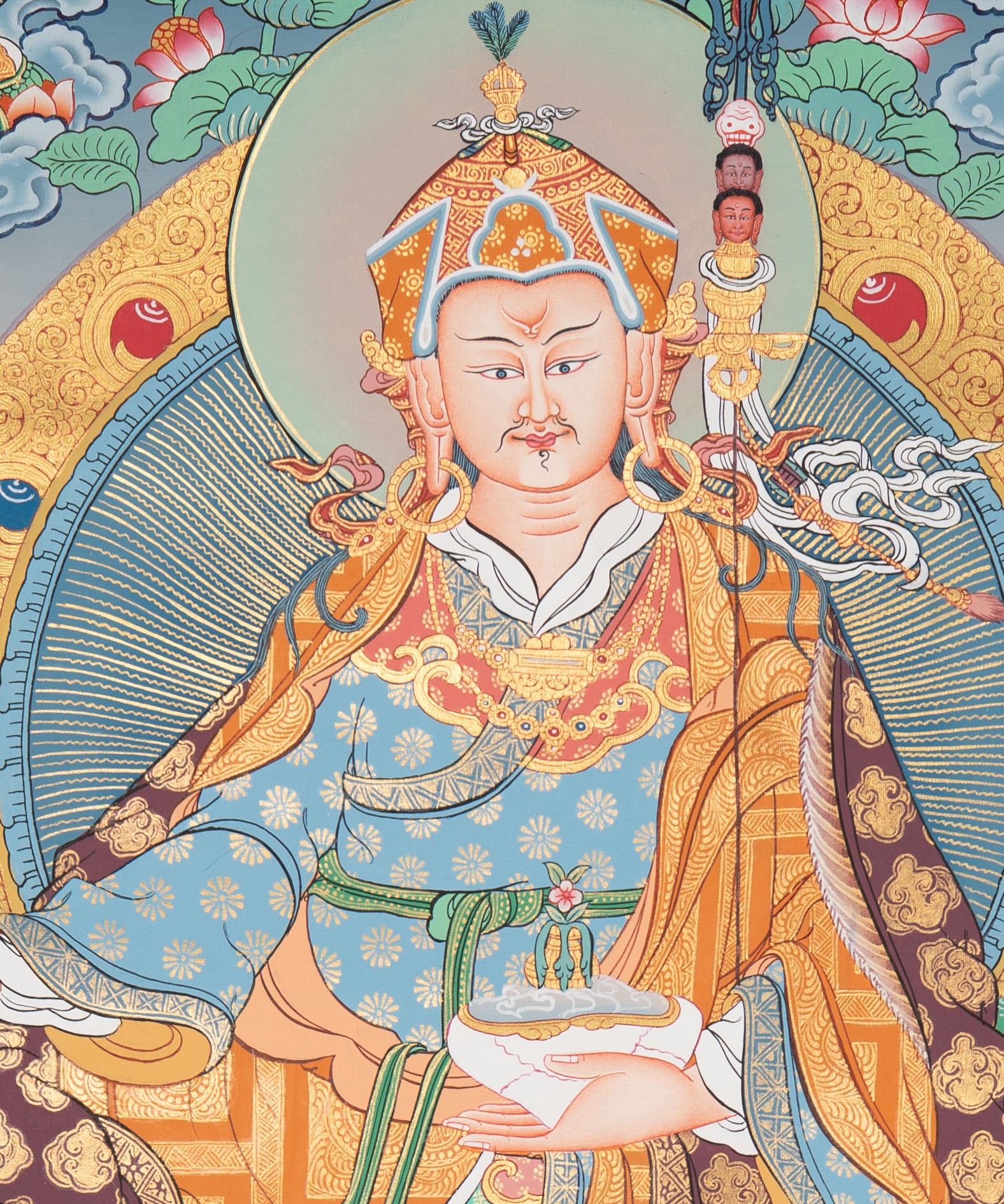 Guru Rinpoche Thangka - Handpainted Art