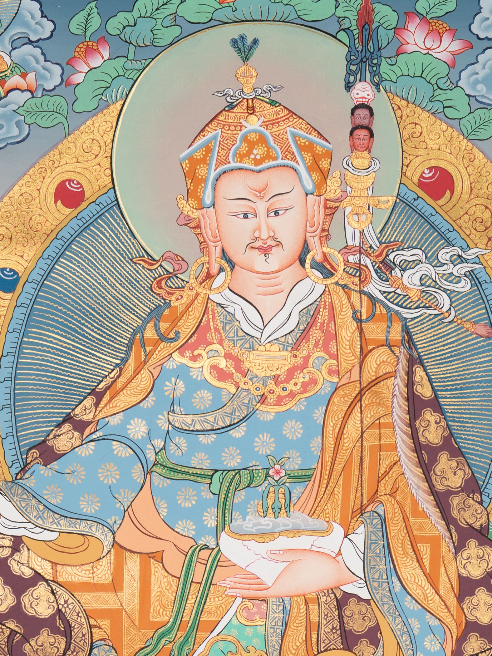 Guru Rinpoche Thangka - Handpainted Art