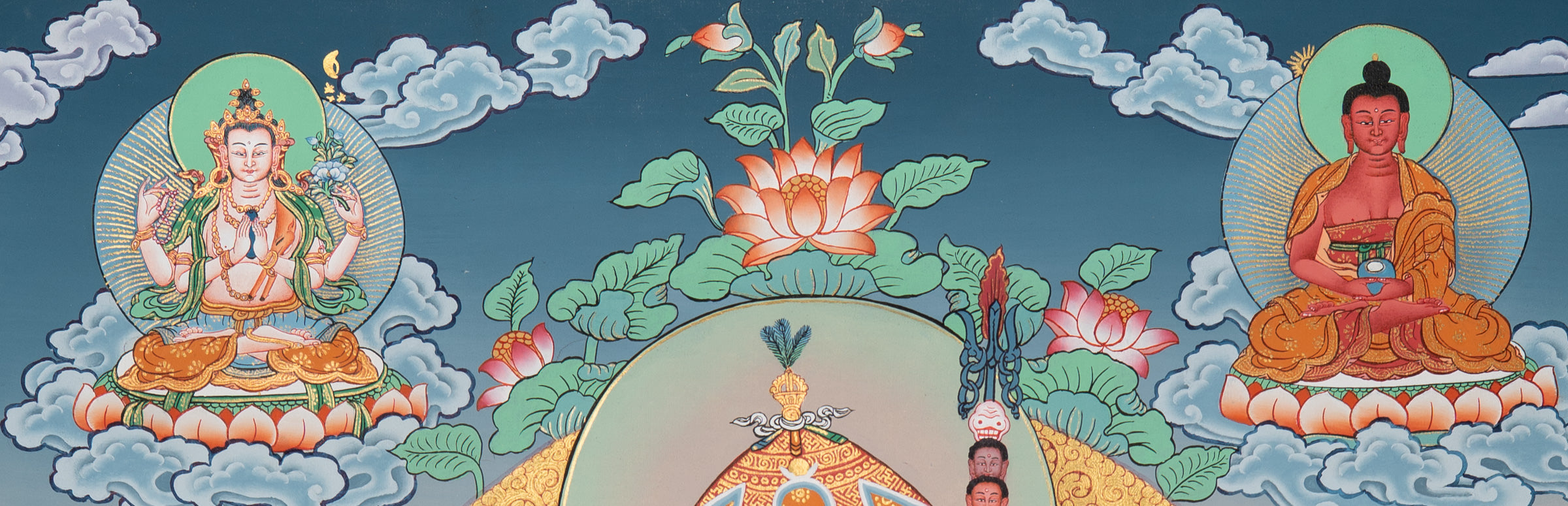 Guru Rinpoche Thangka - Handpainted Art
