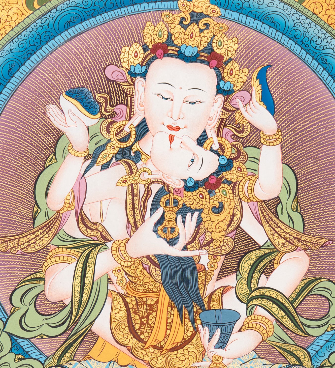 Vajrasattva Shakti Thangka Painting