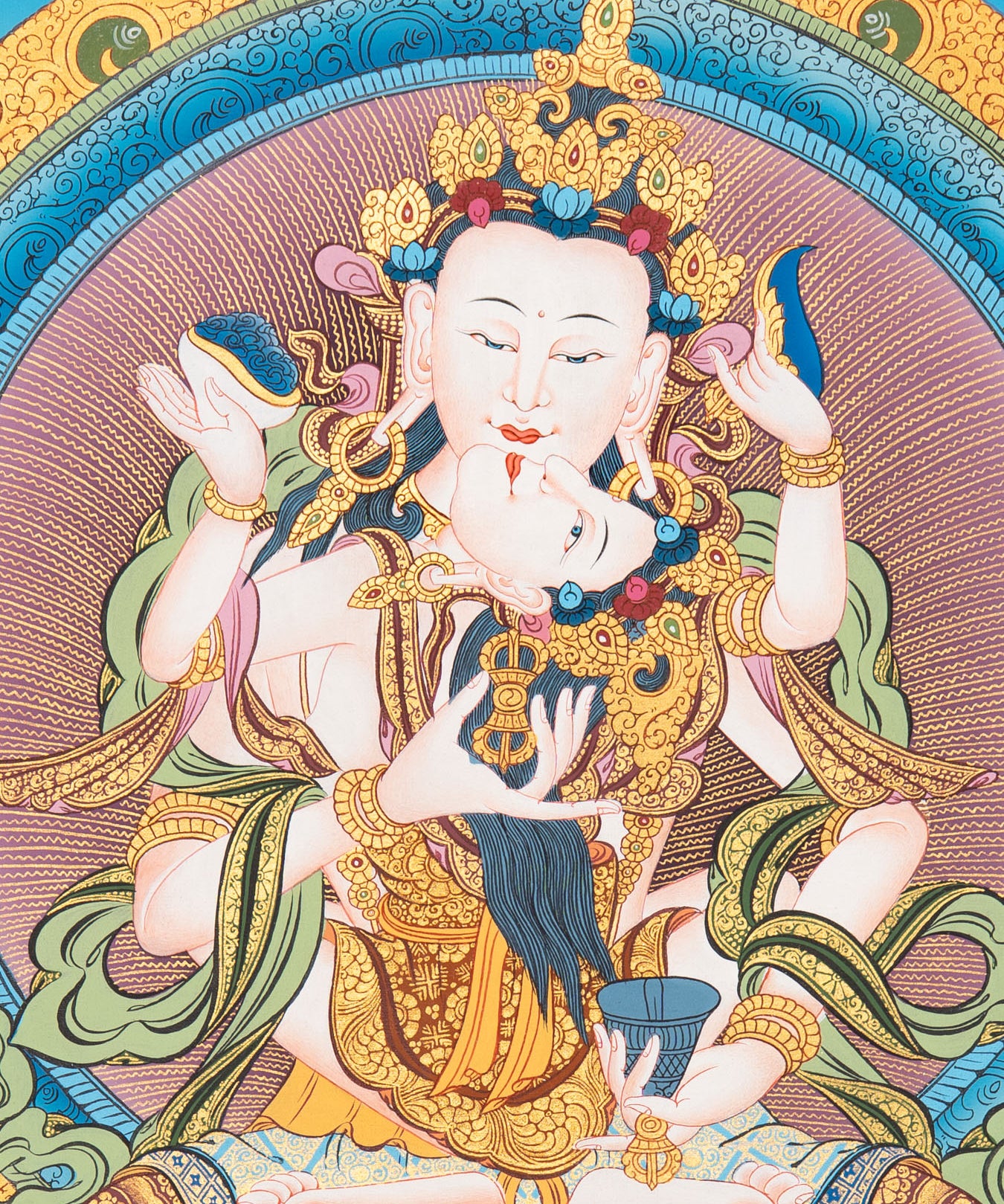 Vajrasattva Shakti Thangka Painting
