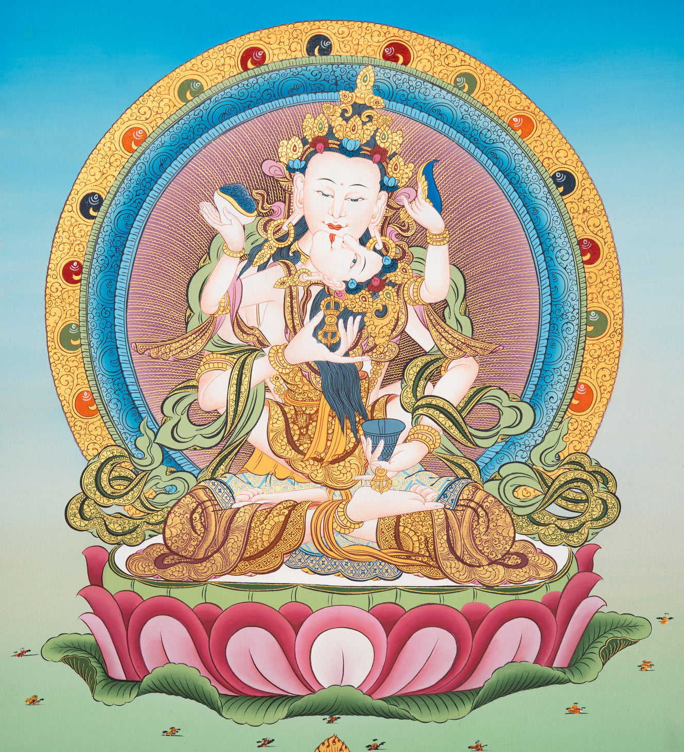 Vajrasattva Shakti Thangka Painting