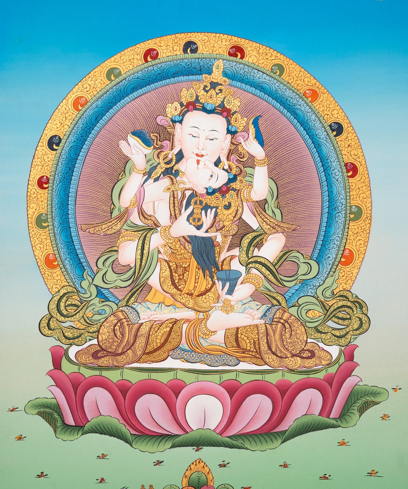 Vajrasattva Shakti Thangka Painting