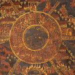 Antique Wheel of Life Thangka - Handpainted Tibetan Art