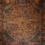 Antique Wheel of Life Thangka - Handpainted Tibetan Art