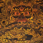 Antique Wheel of Life Thangka - Sacred Tibetan Painting 