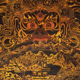 Antique Wheel of Life Thangka - Sacred Tibetan Painting 