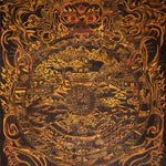 Antique Wheel of Life Thangka - Sacred Tibetan Painting 