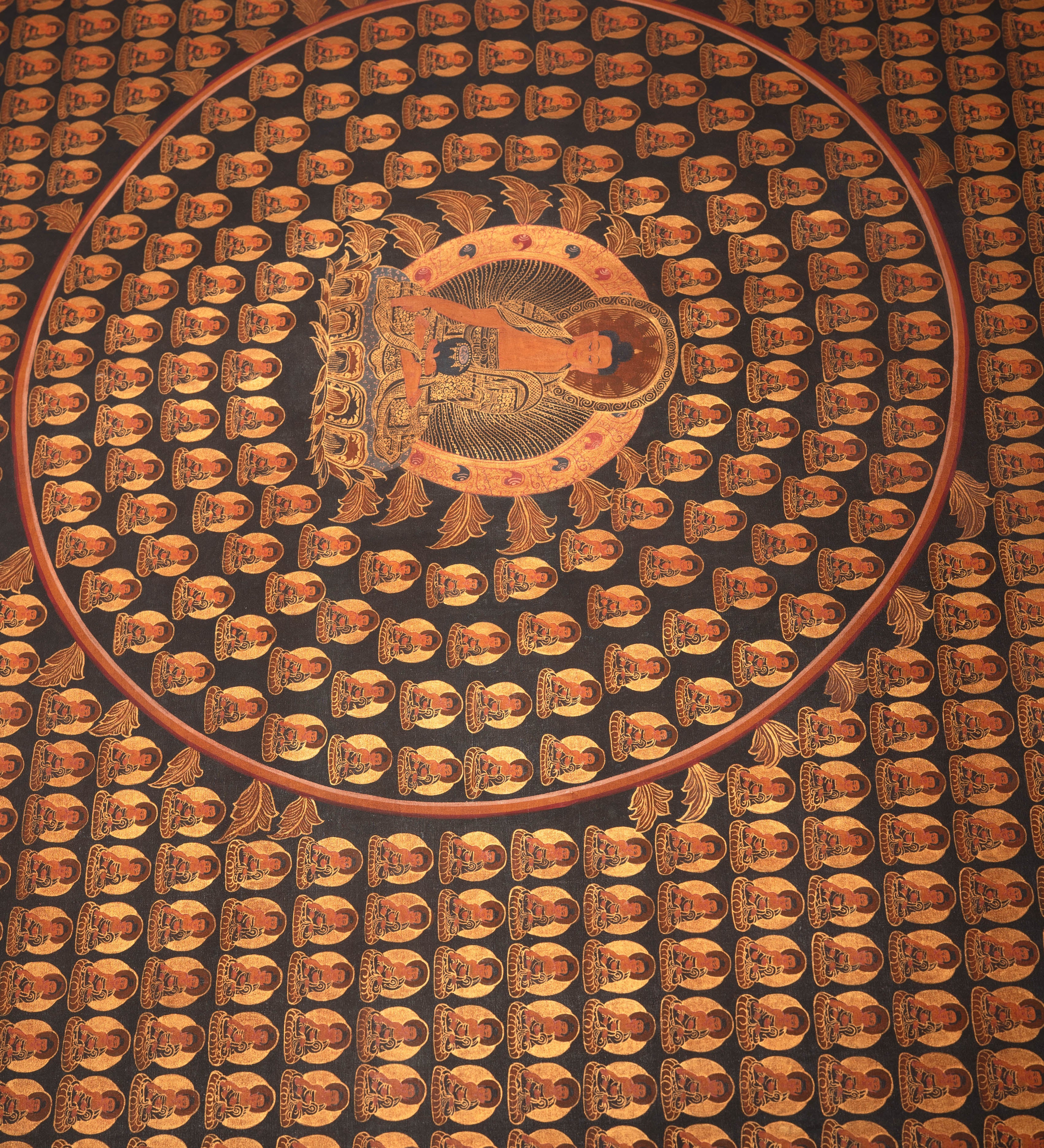 1000 Buddha Thangka - Sacred Tibetan Painting