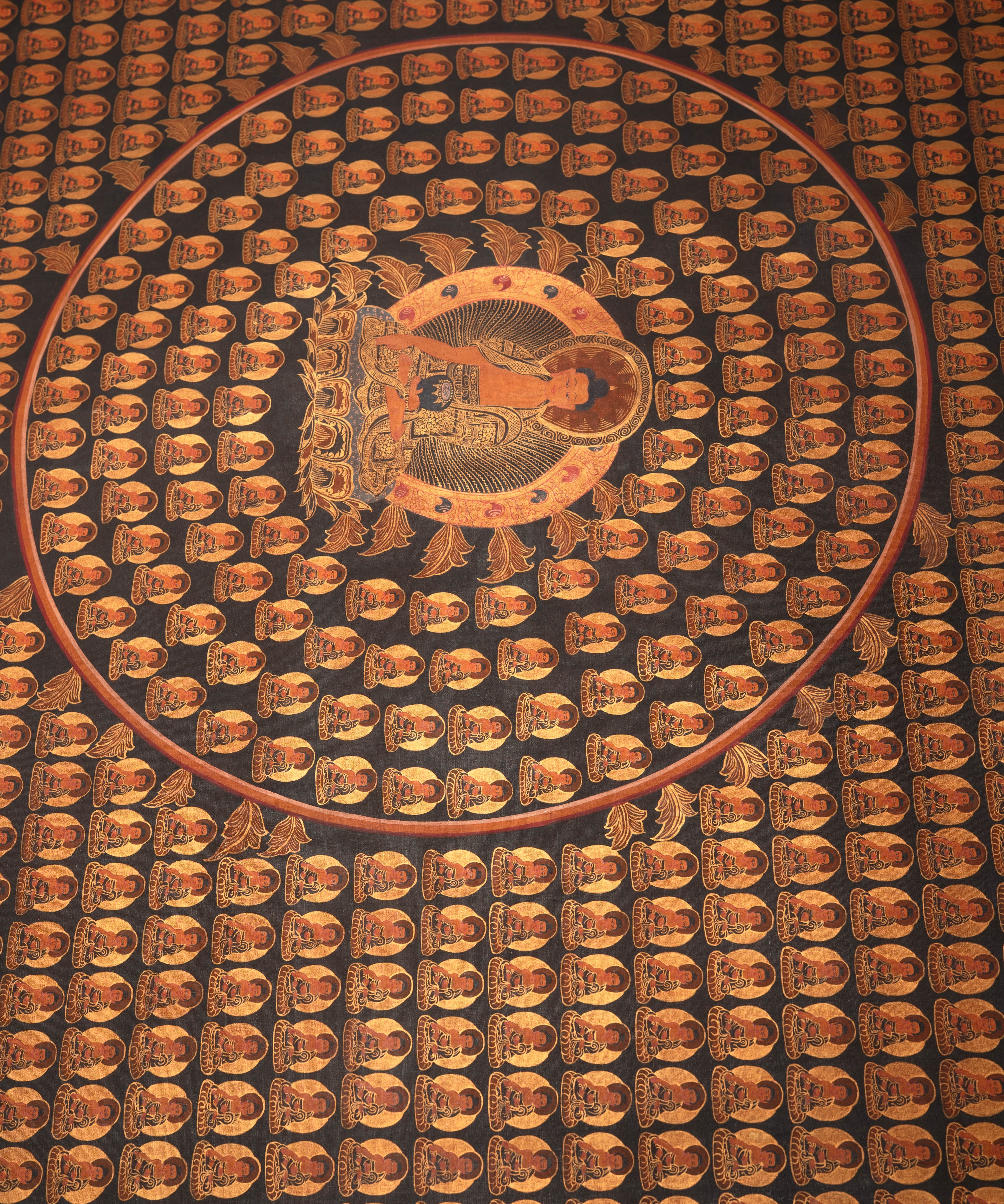 1000 Buddha Thangka - Sacred Tibetan Painting