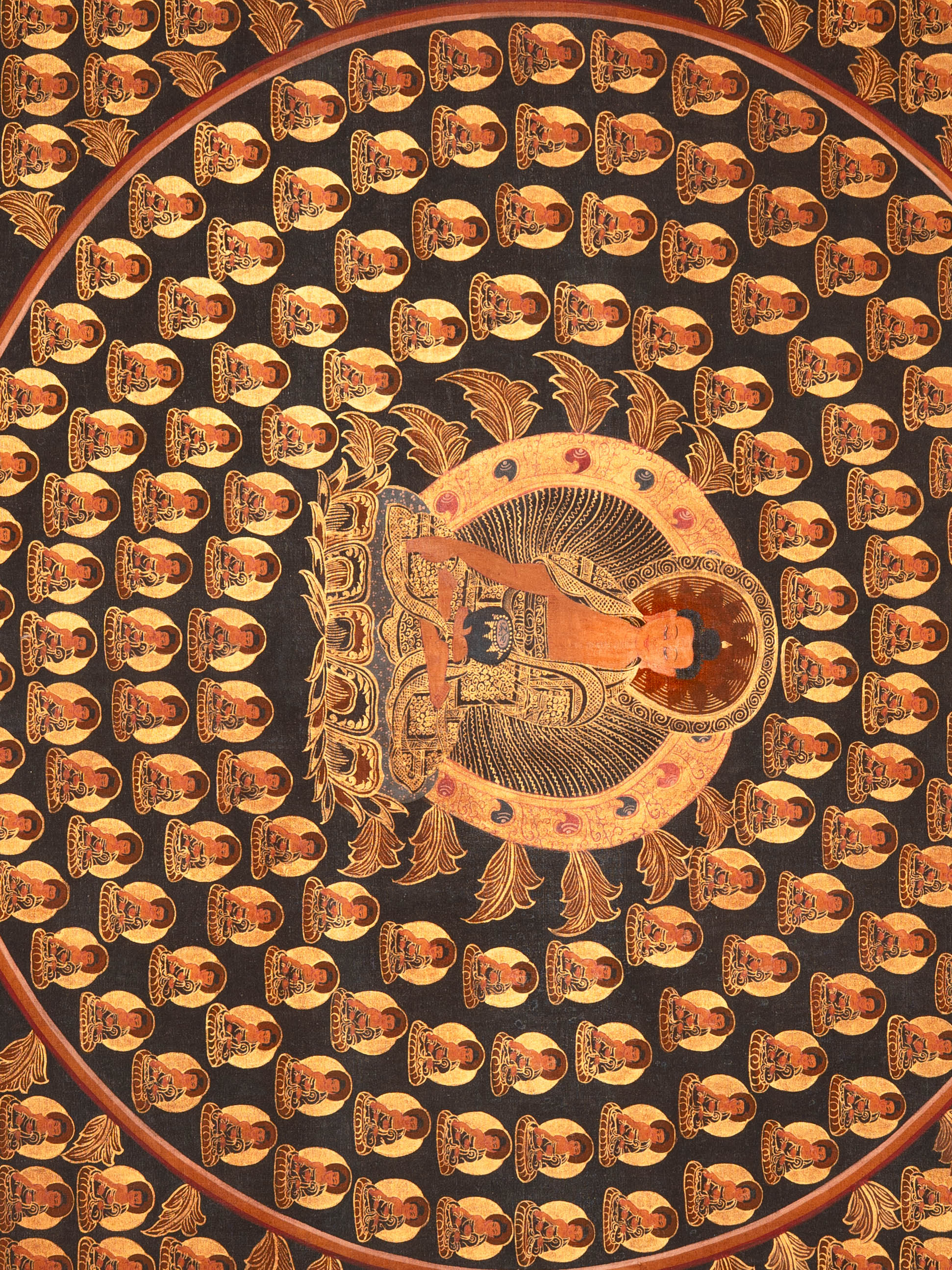 1000 Buddha Thangka - Sacred Tibetan Painting