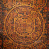 Antique Buddha Mandala Thangka - Sacred Painting 