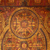  Antique Buddha Mandala Thangka Painting for wall hanging decor.