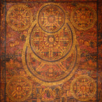  Antique Buddha Mandala Thangka Painting for wall hanging decor.