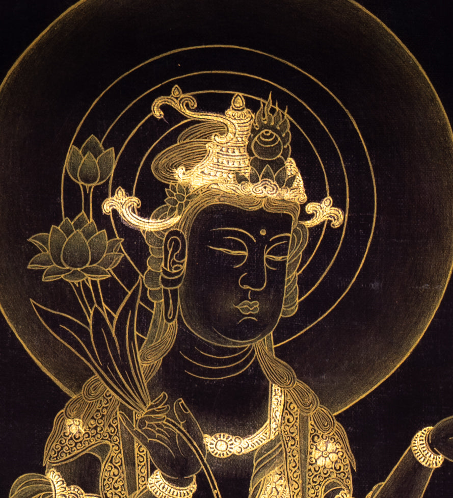 Japanese Buddha Thangka - Handpainted Art