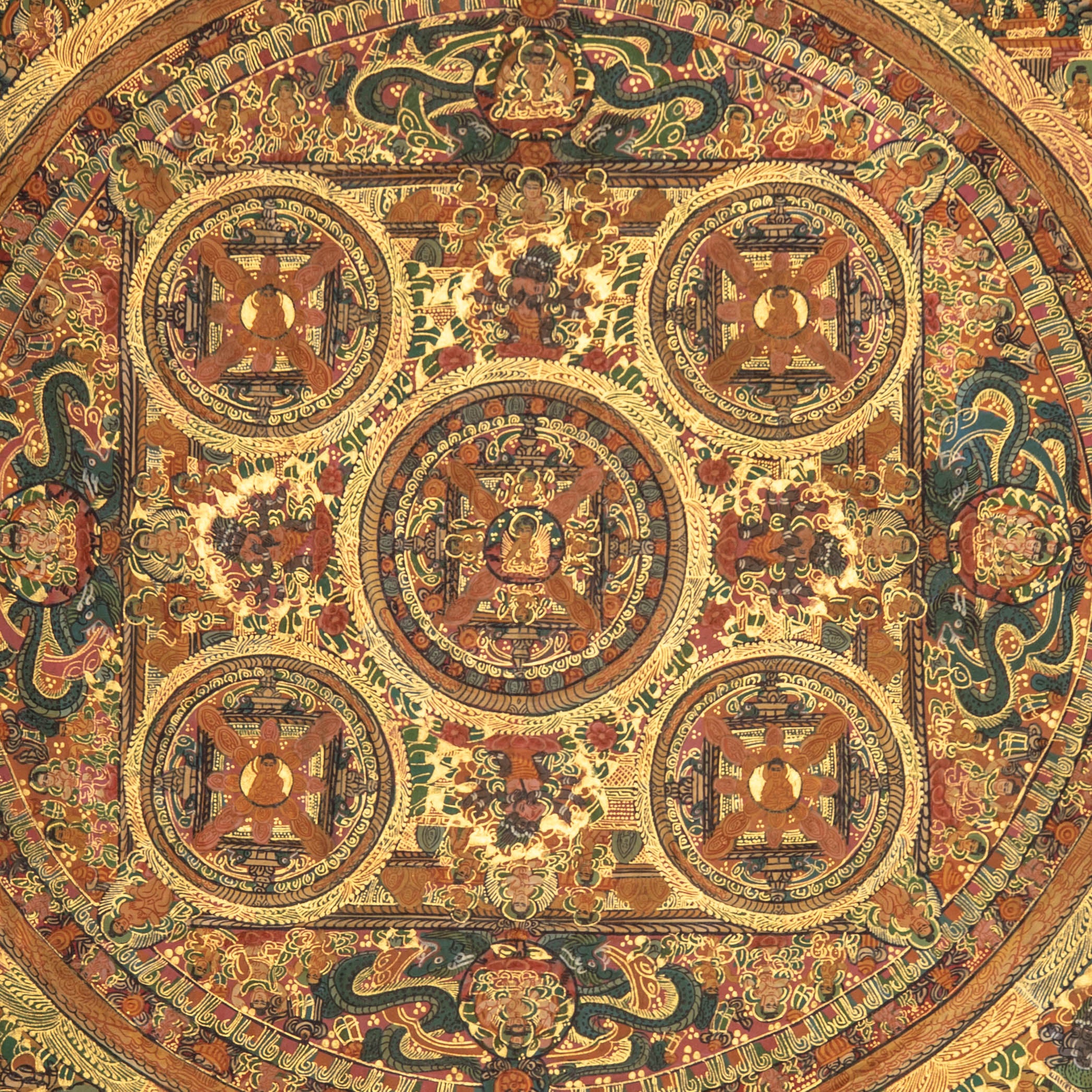 Buddha Mandala Thangka – Sacred Tibetan Painting 