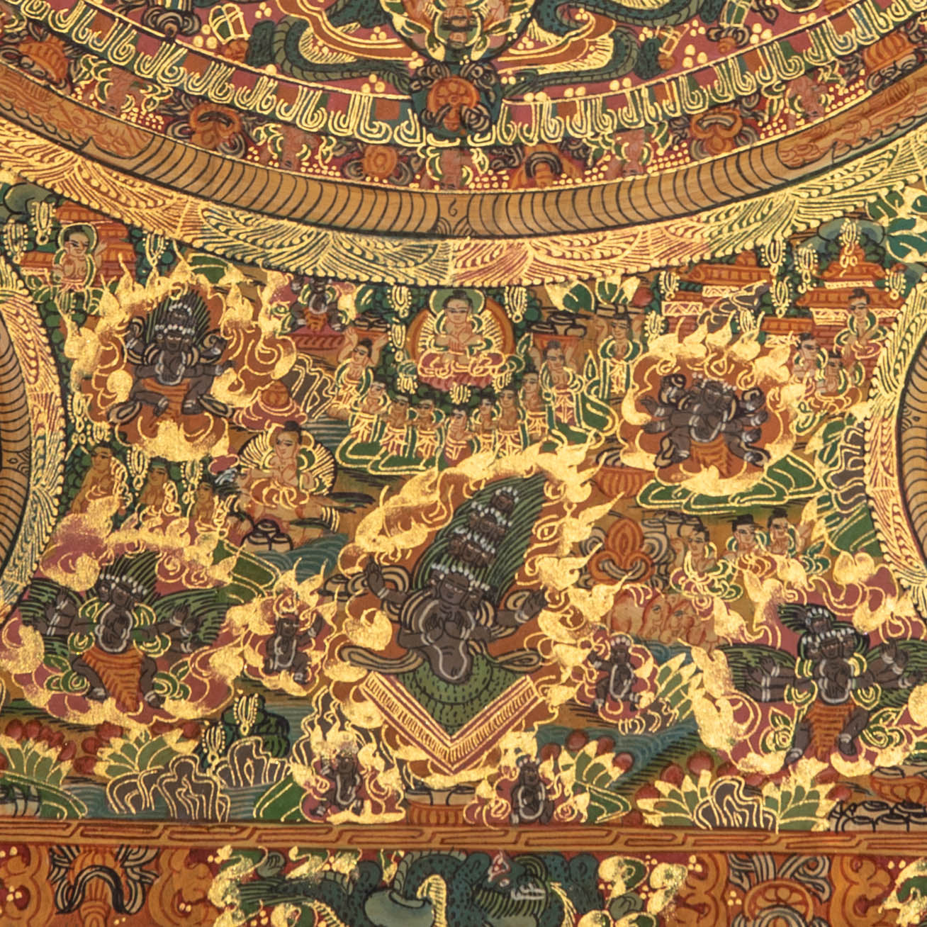Buddha Mandala Thangka – Sacred Tibetan Painting 